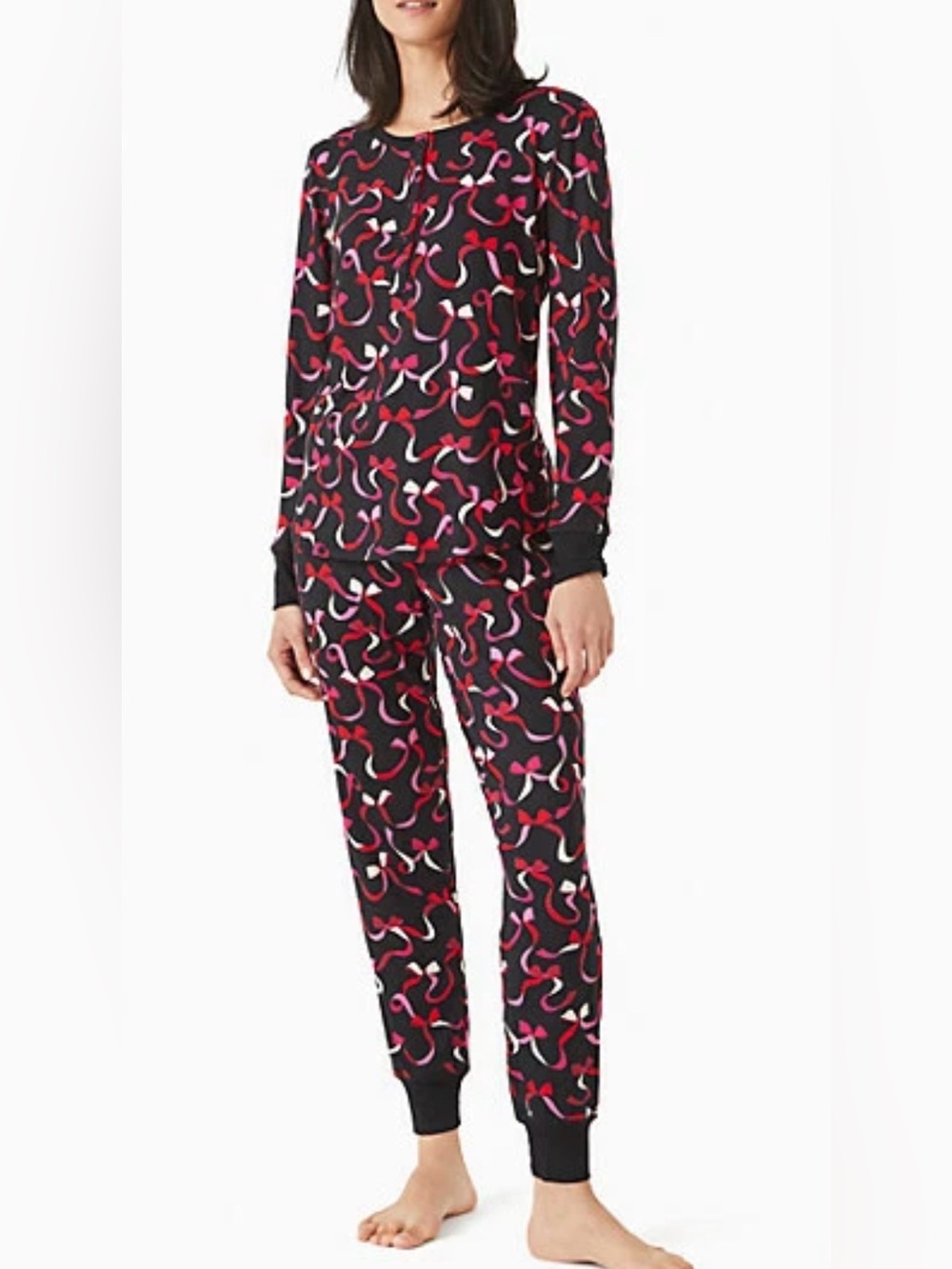 Kate Spade Ribbon Print Jogger Pajama Set